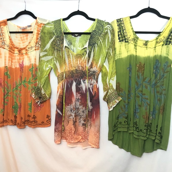 Bundle 3! Boho tops shirts - Picture 2 of 10